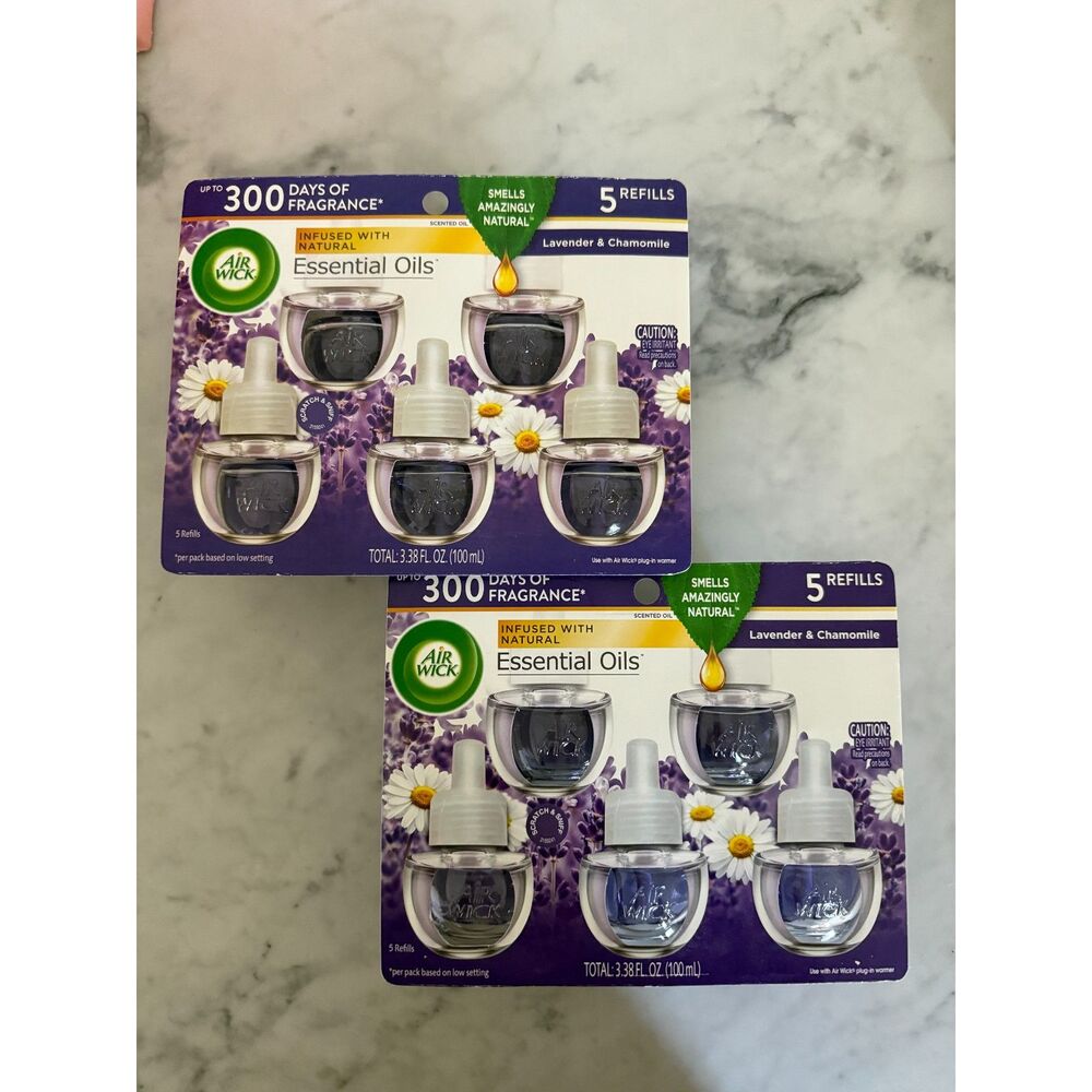 Air Wick Essential Mist Refills 2x 5-packs, Lavender & Chamomile, Unopened